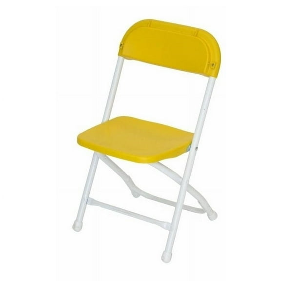 TitanPRO Kid's Plastic Folding Chair - Yellow - 10 Pack