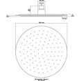 thumbnail image 3 of Round Shower Head 20 cm Head Rainfall Rainshower Shower Head Stainless Steel, 3 of 5