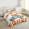 thumbnail image 2 of Manfei Orange Pumpkin Maples Queen Comforter Set,Happy Fall Bedding Sets,Autumn Harvest Theme Bedding Comforter Set For Men Womenm,Breathable Home Decor Reversible,3-Piece, 2 of 7