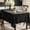 Black, variant on Velvet Table Cloth with Decorative Ruffle Edge Luxurious Soft Spring Washable Rectangular Tablecloth Thick Wrinkle-Resistant Oblong Table Cover for Kitchen Dining 60x120 Inch Olive Green