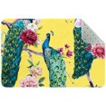 thumbnail image 1 of Indoor Doormat for Home Entrance Entry Way 24"x16" Peacock Dahlia Flower Non Slip Welcome Mat 3D Digital Print Machine Washable Outdoor Rugs, 1 of 7