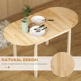 thumbnail image 3 of PAPROOS Extendable Dining Table, 31''-55'' Drop Leaf Kitchen Table for 6, Folding Dining Table, Solid Wood Dining Room Table, Small Dining Table for Kitchen, Breakfast Nook, Natural(Only Table), 3 of 7