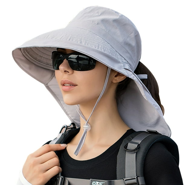 El sombrero de sol superior para hombres y mujeres se puede enrollar gorra de jardinería de ala ancha con solapa para el cuello MFZFUKR BST3052075-1