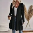 thumbnail image 2 of Enjoytime Cardigan for Women Open Front Long Sleeve Long Cardigans Fall Winter Warm Cozy Casual Ribbed Knit Sweater Coat, 2 of 5