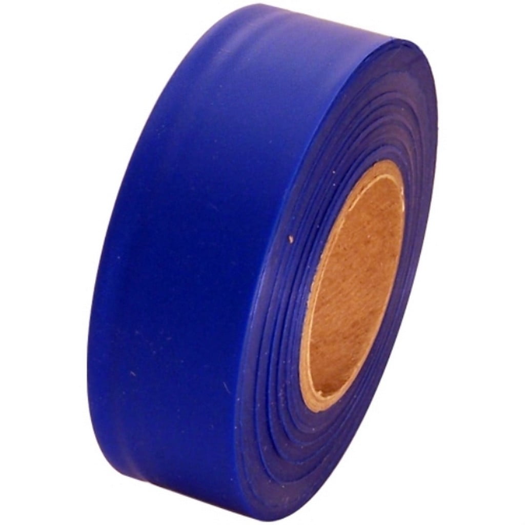 Blue Flagging Tape 1 3/16" X 300 Ft Roll NonAdhesive