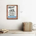 thumbnail image 2 of Framed Welcome To Our ool 9"x12" Metal Sign, Wall Decor for Vacation Home, Hand-Crafted from reclaimed materials, 2 of 3