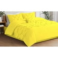 thumbnail image 3 of 5 Piece New Half Pinch Pleated Pattern Comforter Set, 800 TC, 100% Egyptian Cotton, Twin/Twin XL Size Yellow Solid, 3 of 6