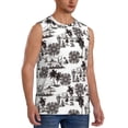 thumbnail image 2 of Haiem Men's Beach Print Tank Tops Summer Sleeveless Cut Off Workout T-Shirts Fitness Vest Athletic Undershirts-X-Large, 2 of 8