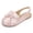 Pink, variant on Rexoro Girls Dress Shoes Flats Sparkly Glitter Fabric Elastic Slingback Toddler Loafers for Party