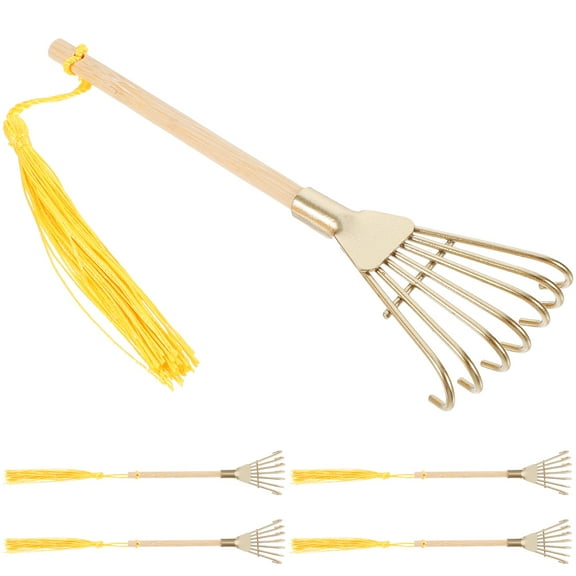 OGITUDE 5Pcs Zen Garden Rake Metal Miniature Rake Ash Rake Small Rake Ornament Aroma Ash Rake