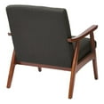 thumbnail image 3 of OSP Home Furnishings Davis Chair in Klein Charcoal fabric with medium Espresso frame., 3 of 5