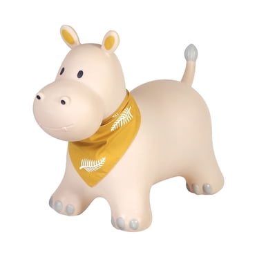 Kindsgut Bouncy Animal Hopper – Inflatable Bouncing Ride-On Toy for Kids & Toddlers Age 2 , Designed in Germany, Indoor & Outdoor, Hippo