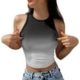 thumbnail image 2 of Tank Tops for Women Camisole Gradient Racerback Crew Neck Summer Casual Basic Slim Fit Top Shirt Clothes, 2 of 4