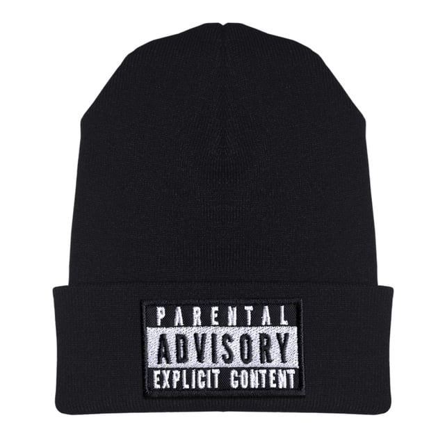 Gorro Beanie Negro Unitalla Parental Advisory