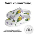 thumbnail image 6 of Rateoe Lavender Flowers Print Women's Men's Cotton Knit Slippers Lightweight Memory Foam Indoor House Shoes with Anti-Skid Sole-46/47, 6 of 7