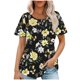 thumbnail image 1 of Tops Cortos para las Mujeres Cuello Redondo Suelto Impreso de Manga Corta, Tops Sueltos para las Mujeres, 1 of 3