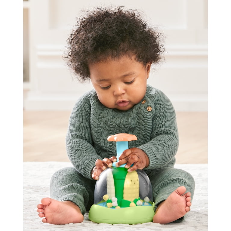 Babytriana セットアップ　1stbirthday Skip Hop Farmstand Push & Spin Baby Toy, Corn, Ages 6m+, Sensory