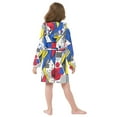 thumbnail image 7 of FORMRS Niños Bathrobe Unisex Hooded Robe Soft Plush Pajamas Sleepwear, Size 10-12T, Yelllow Simple Shapes, 7 of 7