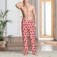 thumbnail image 2 of Logiee Strawberry And Flowers Print Pajama Pants for Men,Men’s Pajama Bottoms,Mens PJ Pants with Pockets & Button Fly-Medium, 2 of 6