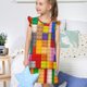 thumbnail image 4 of Fotbe Colorful Plastic Blocks Pattern Vestido de Dormir para Niñas de 3 a 10 Años, Mangas Cortas, Estilo Princesa, Pijama Camisón con Mangas Voladas-Small, 4 of 6