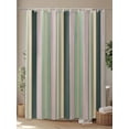 thumbnail image 4 of Fsddascl Green Yellow Striped Shower Curtain Set - Extra Long 72" x 96" Washable Bathtub Curtain with 12 Hooks, Modern Stripes Art Farmhouse Waterproof Fabric Stall Shower Curtains for Bathroom, 4 of 6