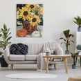 thumbnail image 2 of Stupell Industries Quaint Rustic Sunflower Vase Autumn Pumpkin Still-Life, 36 x 48, Designed by Annie Warren, 2 of 5
