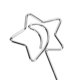 thumbnail image 1 of 15pcs Table Number Holder Cute Shape Electroplating Process Practical Photo Stand for Office Anniversary PartySilver, 1 of 3