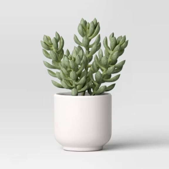 Artificial Succulent Plant - : Indoor Greenery, Faux Succulent in Melamine Pot