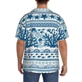 thumbnail image 5 of Naloa Sea Underwater Jellyfish Men's Loose Fit Cuban Collar Short-Sleeve Shirt with Button-down and Chest Pocket for Everyday Wear Outings - Large, 5 of 7