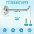 thumbnail image 2 of Uxcell 3 Pcs Stainless Steel Bathroom Towel Hooks, 4.8x0.3 Inch Heavy Duty Robe Coat Hooks Round Wall Mounted Hook with Screws for Bedroom Kitchen Closet Cabinet, Silver, 2 of 7