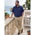 thumbnail image 5 of DARING DIVA Men's Big Tall Summer Casual Short Sleeve Button Down Shirts XL Dark Blue, 5 of 7