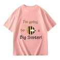 thumbnail image 5 of Gbsyewxs Girls Tshirts Crew Neck Short Sleeve Cartoon Bee Letter Print Casual Summer Shirts For Kids Pink Size 5-6 Years, 5 of 7