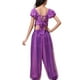 thumbnail image 4 of Qarigey Pantalones de danza del vientre indio para mujer, conjunto de traje de baile con cordones en la espalda, ropa de danza del vientre profesional Disfraces de disfraces Morado oscuro SG Qarigey AP019210-06, 4 of 6