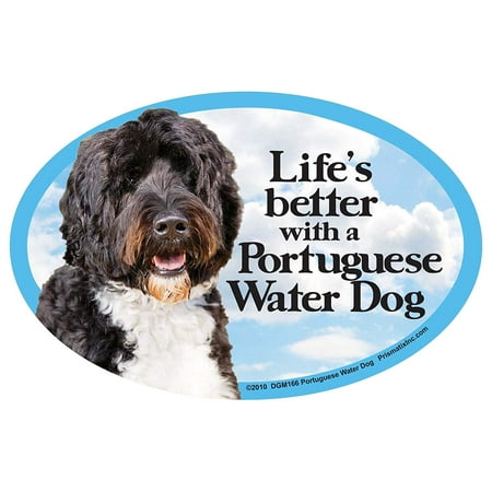 

Portuguese Water Dog Oval Dog Magnet for Cars (and fridges too!)