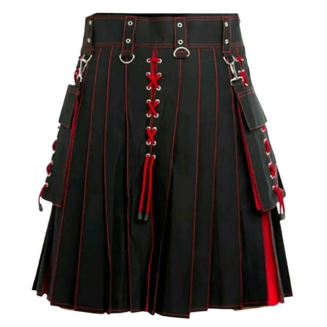 Sens du Design Tendance Mode Robe de Vacances Écossaise Couleur Jupe Plissée pour Hommes Pantalon Décontracté (Catégorie de Produit Pantalon Décontracté pour Hommes)