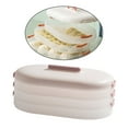 thumbnail image 4 of Contenedor apilable de 3 niveles para congelar alimentos, ideal para dumplings y cereales. rosado, 4 of 9