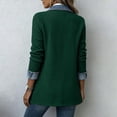 thumbnail image 5 of Women Denim Patchwork Jacket Long Sleeve Button Cardigan Jackets | Denim Patchwork Jackets for Women Rollable Denim Cuffs Collared Shirt Jacket Side Jean Pockets Cardigan Jackets, 5 of 6