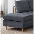 thumbnail image 6 of Poundex Furniture Chenille 3 piece Sectional in Charcoal Color, 6 of 7