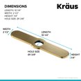 thumbnail image 3 of 10-inch Deck Plate for Kitchen Faucet in Brushed Brass, 3 of 4