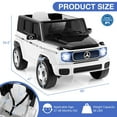 thumbnail image 3 of Costway Licensed Mercedes-Benz EQG Kids Ride On Car with Remote Control Detachable Battery White, 3 of 10