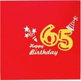 thumbnail image 6 of iGifts and Cards Happy 65th Red Birthday Party Box 3D Pop up Greeting Card – Sixty-Five, Awesome, 6 of 6