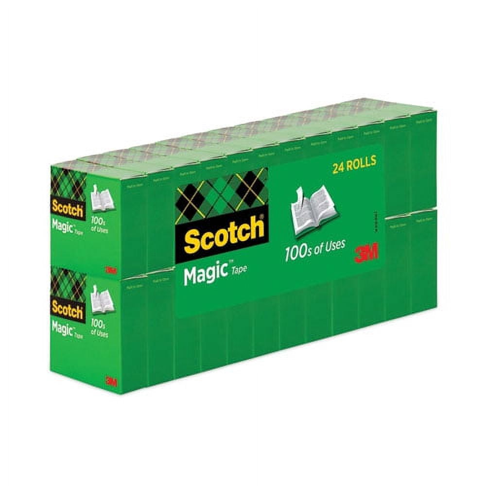 Magic Tape Value Pack, 1" Core, 0.75" X 83.33 Ft, Clear, 24/pack | Bundle of 2 Packs
