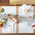 thumbnail image 2 of Martha Stewart Daisy Stripe Fabric Placemat Set 4-Pack, Blue, 13"x17.5", 2 of 8