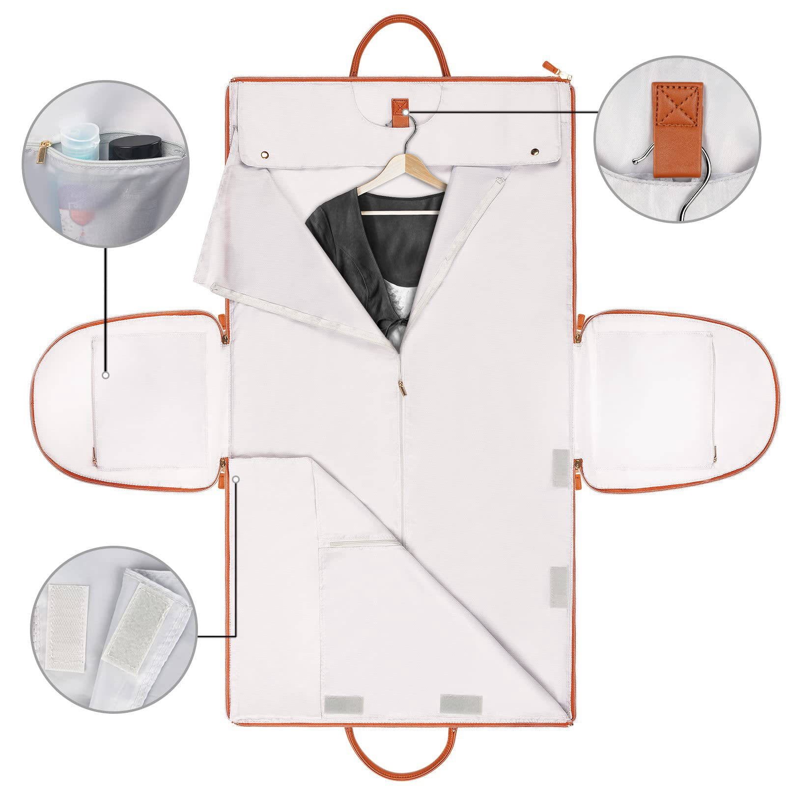 MISSMILE Garment Bags for Travel,Sturdy Travel Garment Bag,Practical Suit Bag Travel,Dark Blue