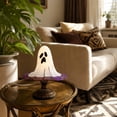 thumbnail image 5 of Stained Glass Halloween ghost Table Lamp, Jack-O-Lantern Night Light, Vintage Style, USB Powered, Desktop Decorative Ornament (ghost), 5 of 7