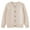 Beige, variant on Kids Knit Button Down Cardigan Sweater Crew Neck Long Sleeve Soft Cotton Blend Ribbed Hem Children’s Classic Style