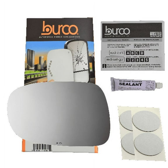 Fits 09 IS250 / IS350 Left Driver Side Mirror Glass Lens W/o Backing Plate (DirectFits -Over For Auto-Dimming Mirror, Mirror Does not Auto-Dim), Comes with Adhesive, USA