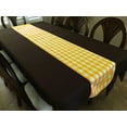 thumbnail image 2 of Poplin Table Runner Gingham Checkered Dark Yellow, 2 of 2