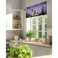 thumbnail image 7 of Gnomes Halloween Kitchen Valances for Windows Purple Pumpkin Black Cat Bat Valance Curtains&nbsp; for Kitchen /Living Room/Bedroom/ Bathroom Decor, 42"x12 " ,Rod Pocket 1 Panel,, 7 of 7