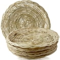 thumbnail image 3 of Soporte de Platos de Papel de Bambú de 10 Piezas - Soporte para Platos de Tejido Redondo de 10 Pulgadas, Soportes para Platos de Papel Reutilizables para Fiestas de Picnic, 3 of 8